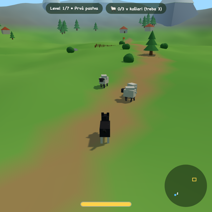 Gameplay screenshot hry BAA vygenerovanej modelom Claude Fable 5