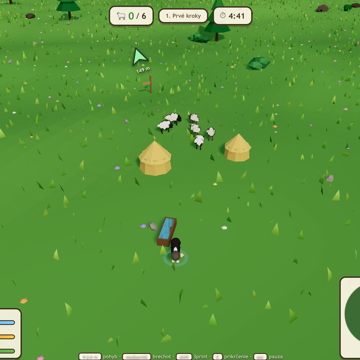 Gameplay screenshot hry BAA vygenerovanej modelom Claude Opus 5