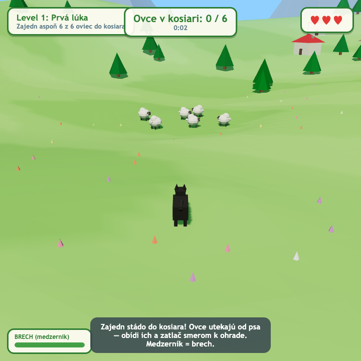 Gameplay screenshot hry BAA vygenerovanej modelom Kimi K3