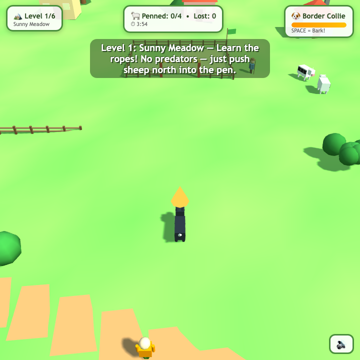 Gameplay screenshot of the BAA game generated by Muse Spark 1.3