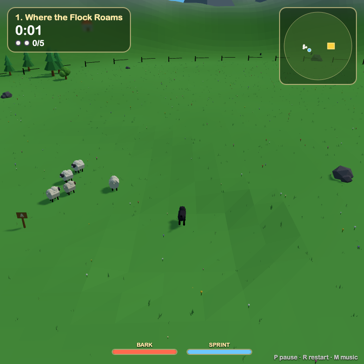 Gameplay screenshot of the BAA game generated by Qwen 3.8 Flash Q2