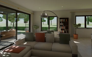 Fable 5.1 · Blender render · Living room