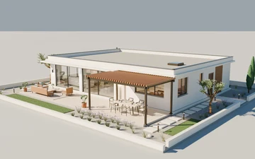 GPT-6 Astra · Blender render · House and garden