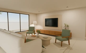 GPT-6 Astra · Blender render · Living room