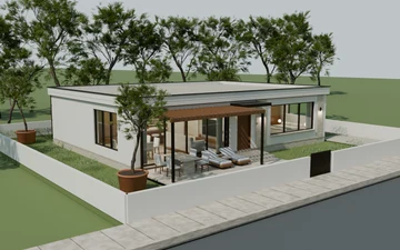 GPT-6 Astra High · Blender render · Entrance facade