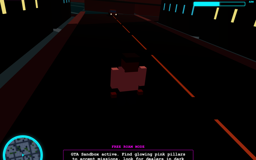 Gameplay screenshot GTA hry vygenerovanej modelom Gemini 3.5 Flash