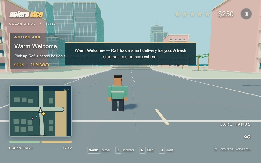 Gameplay screenshot of the GTA game generated by GPT-6 Astra